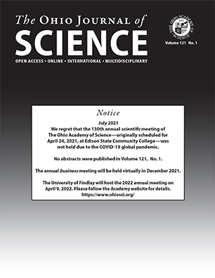 The Ohio Journal of Science Volume 121, Number 1