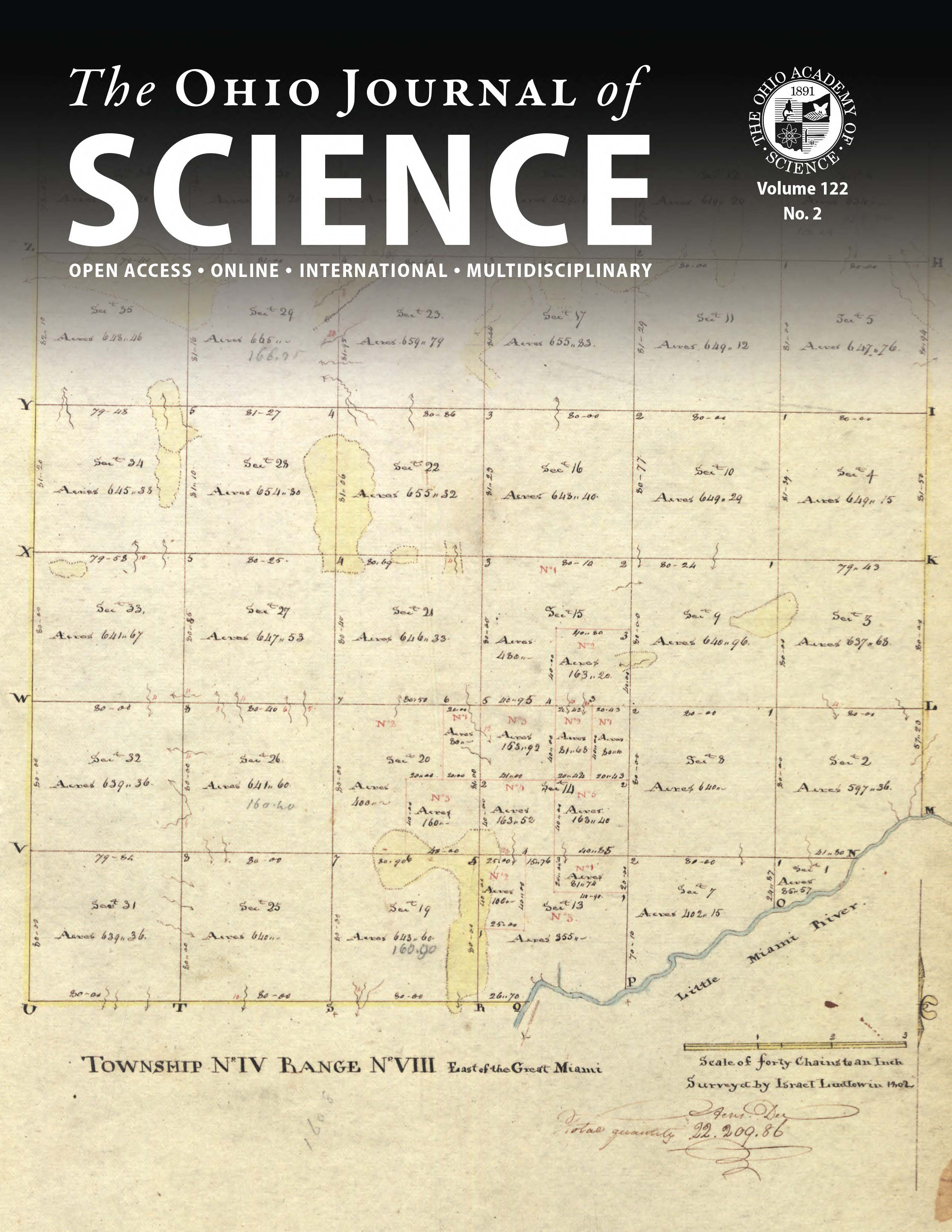 Cover image for The Ohio Journal of Science Volume 122, Number 2